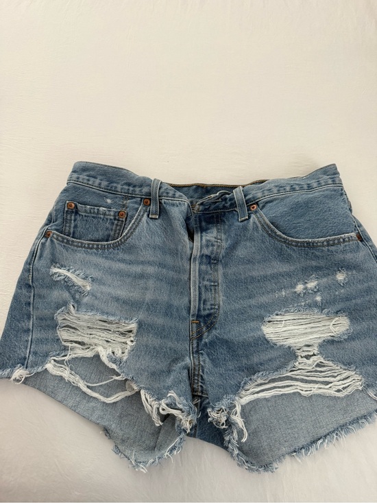 Levi's Pants - Distressed Light Blue Denim Women's Shorts